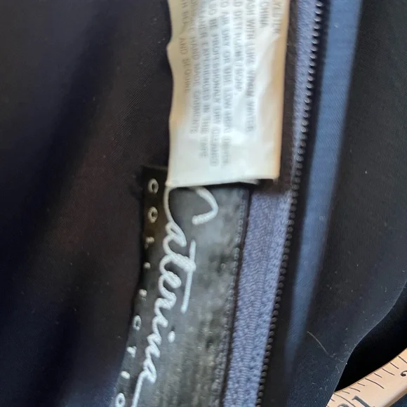 Elegant Navy Blue Evening Gown with Jacket - EUC - Picture 7 of 9